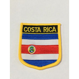 Patche Aplique Bordado Escudo Da Bandeira Da Costa Rica 6x7c