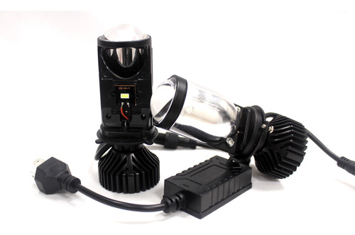 Juego Kit Foco Led H4 Con Proyector Blanco/ambar Ds