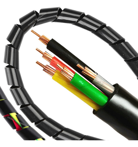 Funda De Cable En Espiral 10mm*10m Tubos Protección Cables