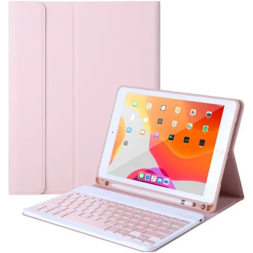 Capa Book + Teclado Sem Fio Para Apple iPad 7 iPad 8 iPad 9