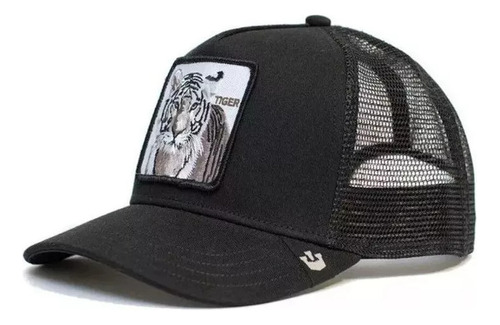 Gorra De Malla Con Protección Solar Y Bordado De Animales