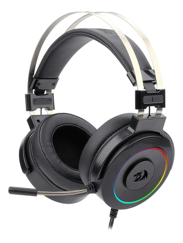 Auriculares Gamer Redragon Lamia Rgb Negro Con Luz Rgb