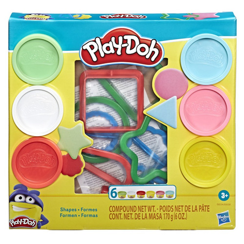 Masas Play-doh Formas Fundamentales 6 Colores Accesorios 3+