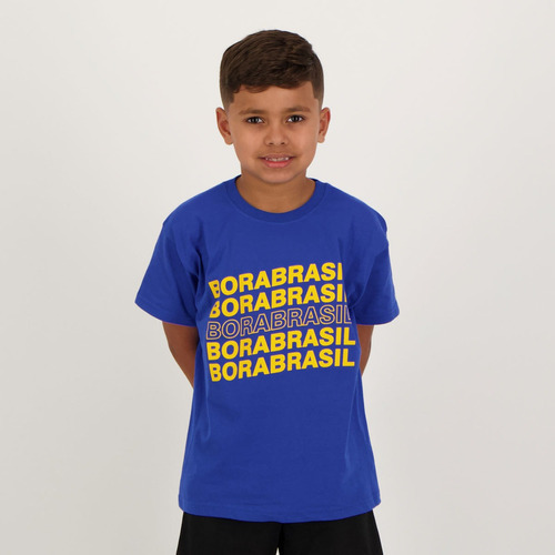 Camisa Bora Brasil Infantil Azul
