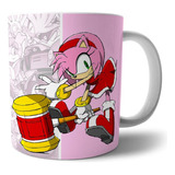 Taza De Café Amy Rose Sonic The Hedgehog Diseño 325ml