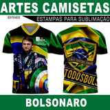 Estampas Camisetas Bolsonaro Sublimação Total Corel Mockups