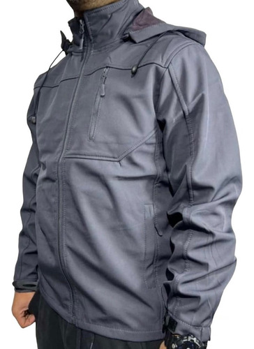 Chaqueta Termica Softshell Para Hombre - Gorro Desmontable