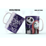 10 Plantillas Taza El Extraño Mundo De Jack Psd Editable