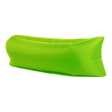 Cama Sillon Sofa Inflable Portatil Playa Colchon Descanso Color Verde