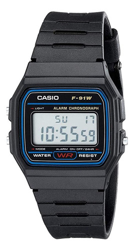 Relógio Digital Casio F91w-1 Sport Para Esportistas Casuais