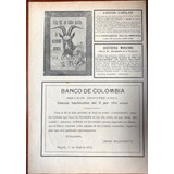 Banco De Colombia Antiguo Aviso Publicitario De 1913