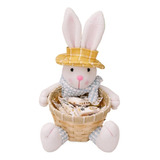 Conejo De Pascua Decoración Caramelo Cesta De Almacenamiento
