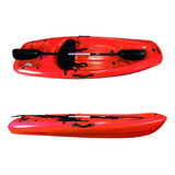 Kayak Infantil 2m Con Remo Y Asiento Mar Lagos Rios Lagunas Color Rojo