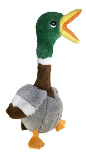 Peluche Para Perro Kong Shakers Honkers Duck, Tamaño Grande, Con Diseño De Pato Verde Y Gris