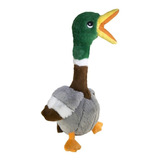 Peluche Para Perro Kong Shakers Honkers Duck, Tamaño Grande, Con Diseño De Pato Verde Y Gris