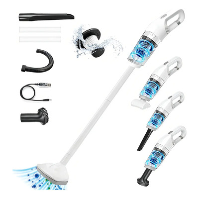 Aiyinsmart Aspiradora Inalámbrica Portátil 120w Para Hogar Y Auto 12000pa Blanco