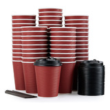 Paquete De 80 Tazas De Café Desechables Litopak De 12 Oz, Co