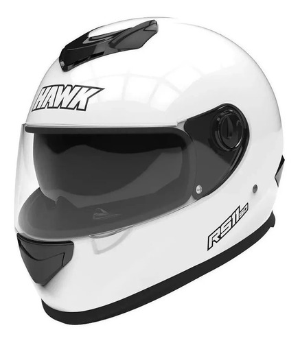 Casco Para Moto Hawk Rs11 Blanco Doble Visor Spot