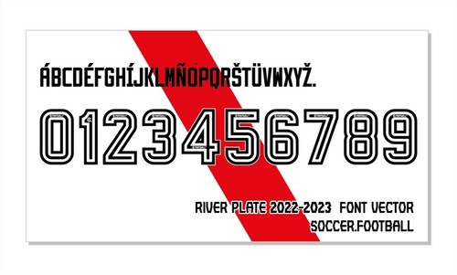 Tipografía River Plate Font Vector 2022-23 Archivo Ttf, Eps.