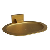 Porta Sabonete Dourada Gold Matte Eterna Italy Line Inox