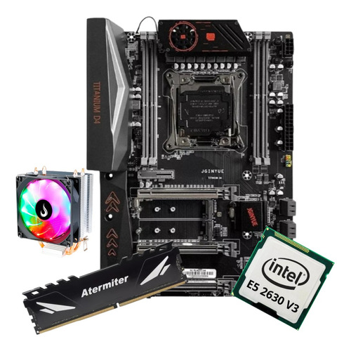 Kit Gamer Placa Mãe X99 Black Xeon E5 2630 V3 16gb Cooler