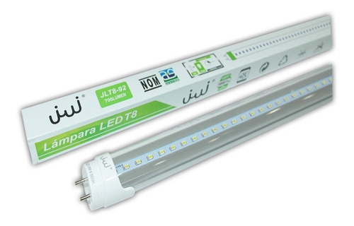 Tubo De Led T8 Transparente 9w Luz Cálida 10pz Jwj 