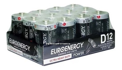 Pack Euroenergy D Grandes 12 Unidades Ultra Heavy Duty