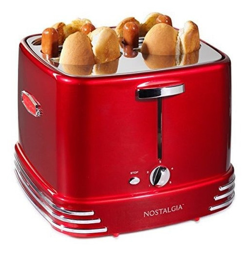 Nostalgia Rhdt800retrored Four Popup Hot Dog Tostadora