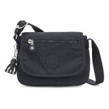 Bolsa Bandolera Kipling Sabian Diseño Lisa De Nailon  Blue Bleu 2 Con Correa De Hombro Negra