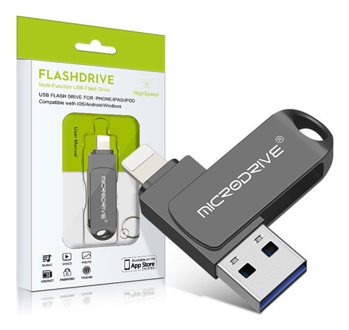 Tarjeta De Memoria Usb iPhone 3.0 Pendrive 128gb, 2 En 1 