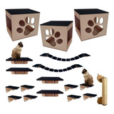 Playground Gato Carpete Arranhador 17 Pcs + Brinde Promoção