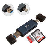 Adaptador Type-c/usb 3.0 P/ Leitor De Cartão Sd/ Micro Sd