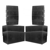 Line Array Pa Ativo 14400w 8 Lines 2x10 + 4 Sub Duplo 2x18