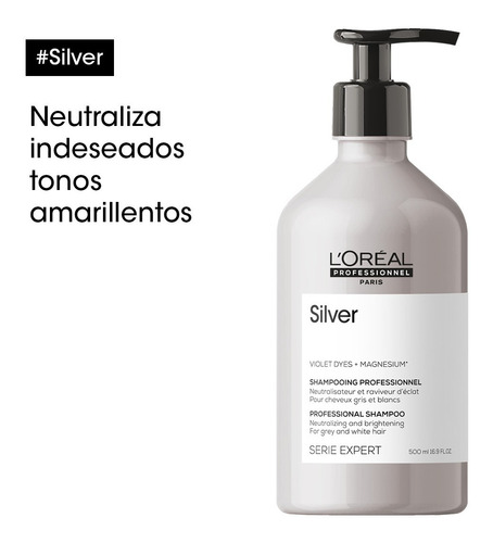 Shampoo L´oreal Professionnel Silver Magnesium 500 Ml