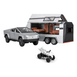 Tesla Cybertruck 1/32 Miniatura Metal Coche Con Luz Y Sonido