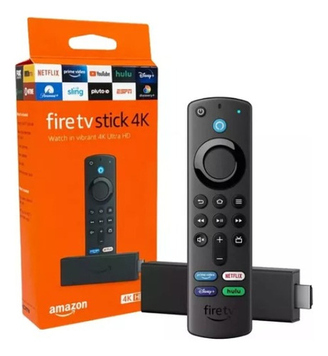 Fire Tv Stick 4k Amazon Controle Remoto Por Voz Com Alexa