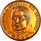 Uruguay Moneda 50 Pesos Del Año 1971 Bañado Con Oro 24k 