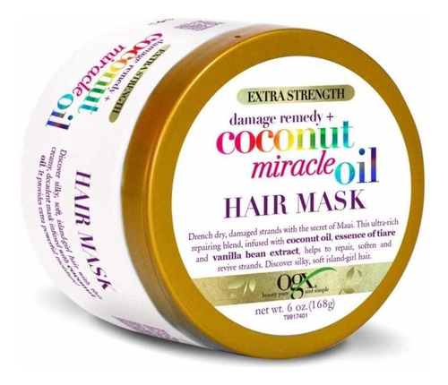 Ogx Hair Mask Damage Remedy + Coconut Miracle Oil Mascarilla
