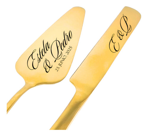 Pala Y Cuchillo De Boda Elegante - Set Adornado Perfecto