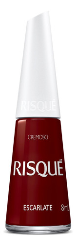 Esmalte Cremoso Vermelho Escarlate Manicure Risque 8ml