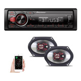 Alto Falantes Pioneer 5x7 + Mp3 Player Pioneer Bluetooth Usb