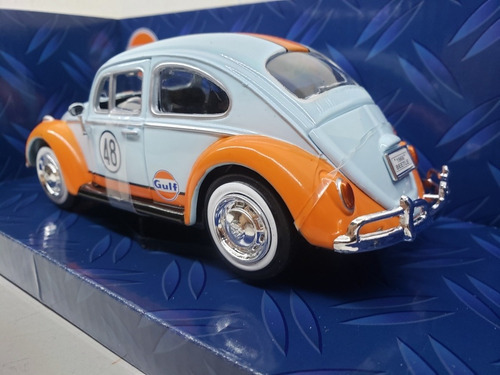 1966 Volkswagen Beetle Vocho Gulf Motormax Esc 1:24