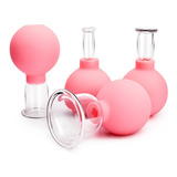 X4 Ventosas Chinas Facial Corporal Cupping Silicona Vidrio