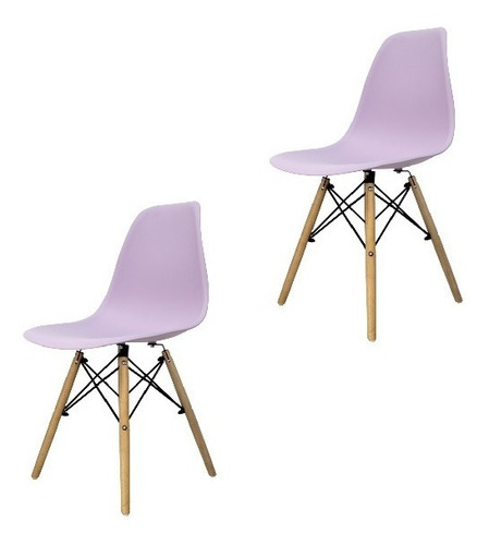 Set De 2 Sillas Eames Para Comedor