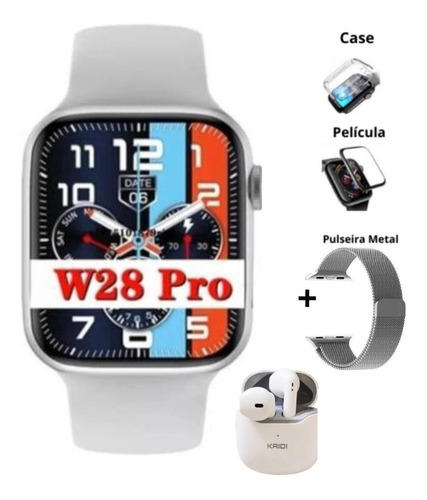 Relógio Smartwatch W28 Pro Série 8 Masculino Feminino + Fone