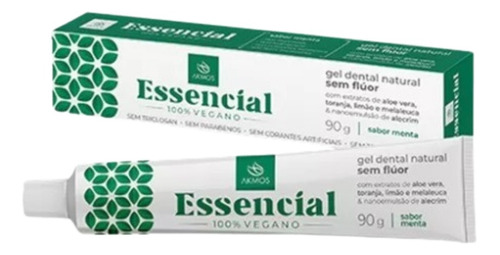 Creme Dental 100% Vegano Sem Flúor Melaleuca E Aloe Vera 90g