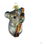 Viejo Mundo De Navidad Koala Oso De Vidrio Soplado Ornamento