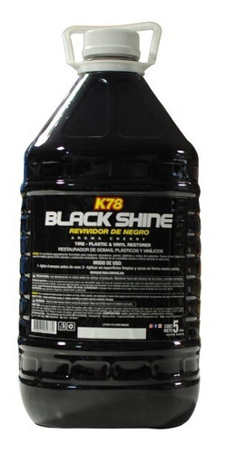 K78 Revividor De Negro Gomas Y Plasticos Black Shine 5 Lts 