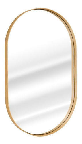Espelho Retrô Oval C/ Moldura Banheiro Quarto Sala 80x50cm 