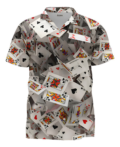 Camisa Moda Cartas 3d Naipes St-1312 Artemix